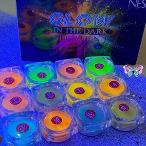 Glow in the Dark Pure Pigment kit 12 jar