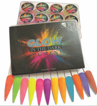 Load image into Gallery viewer, Glow in the Dark Pure Pigment kit 12 jar
