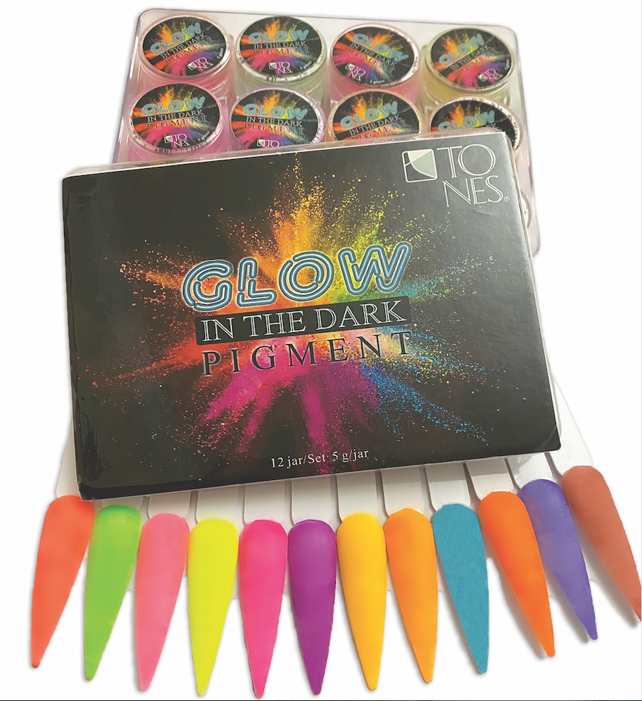 Glow in the Dark Pure Pigment kit 12 jar